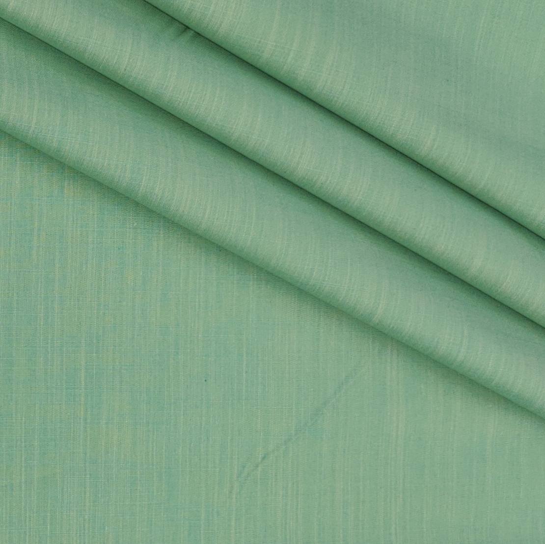 Shirt Fabric Arvind Pure Cotton Slub Colour Dull Green